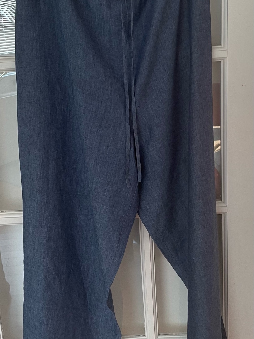 Women’s Country Road blue Drawstring Linen vintage New size large pants